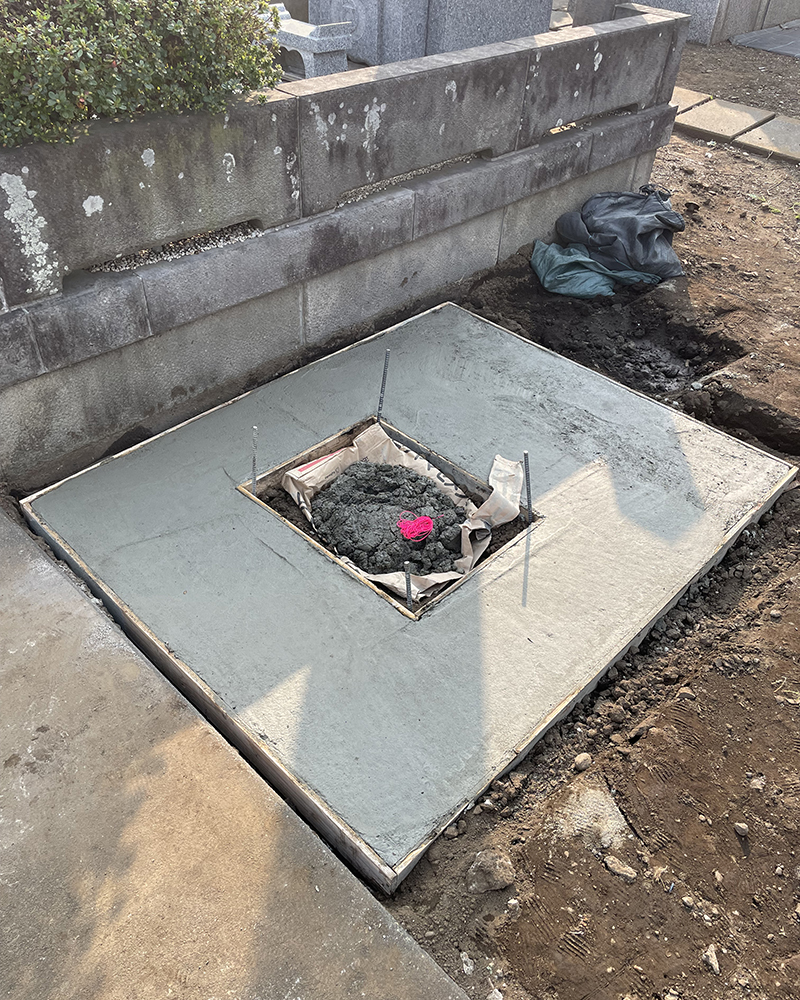墓石の新規建立工事1