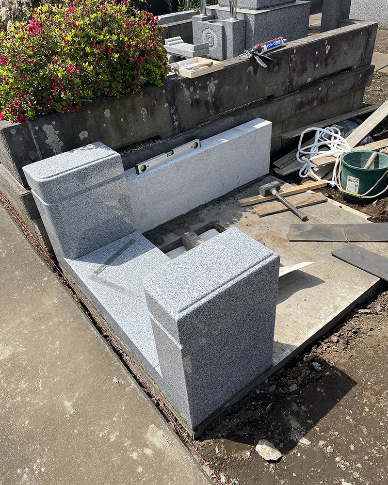墓石の新規建立工事1