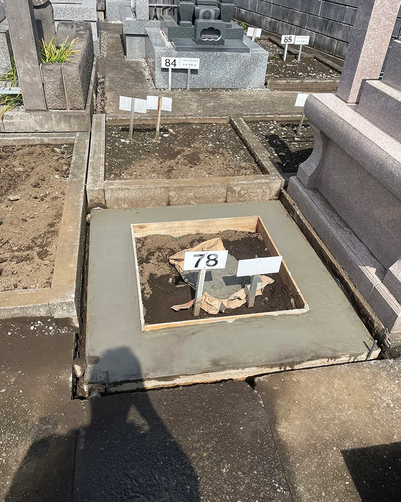 墓石の新規建立工事2